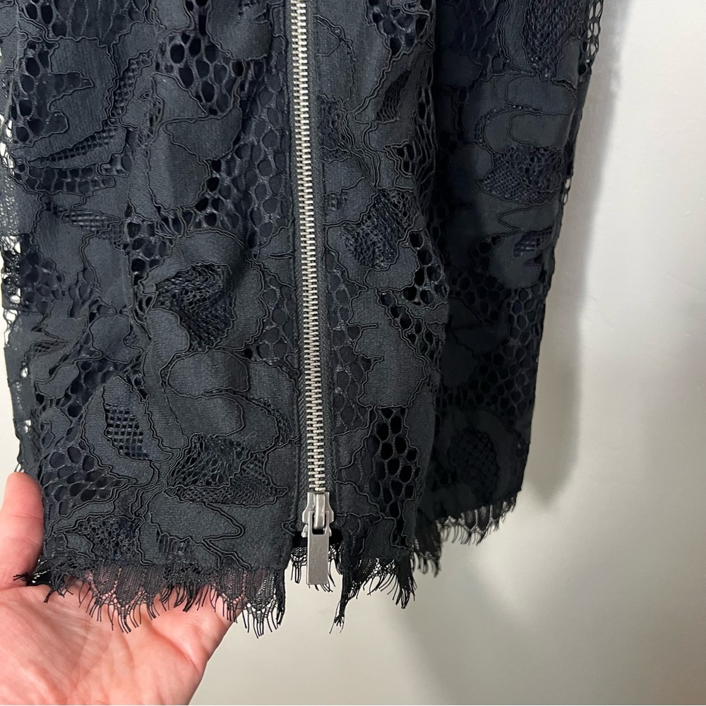 DVF Zarita Lace Little Black Dress LBD 2010s Y2K Fairy Goth Sz 0 - Picture 9 of 12